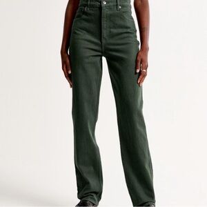 Abercrombie The '90s Straight Ultra High Rise Jeans Green Size 29 / 8R Denim